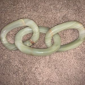 Green Onyx Crystal Chain Links